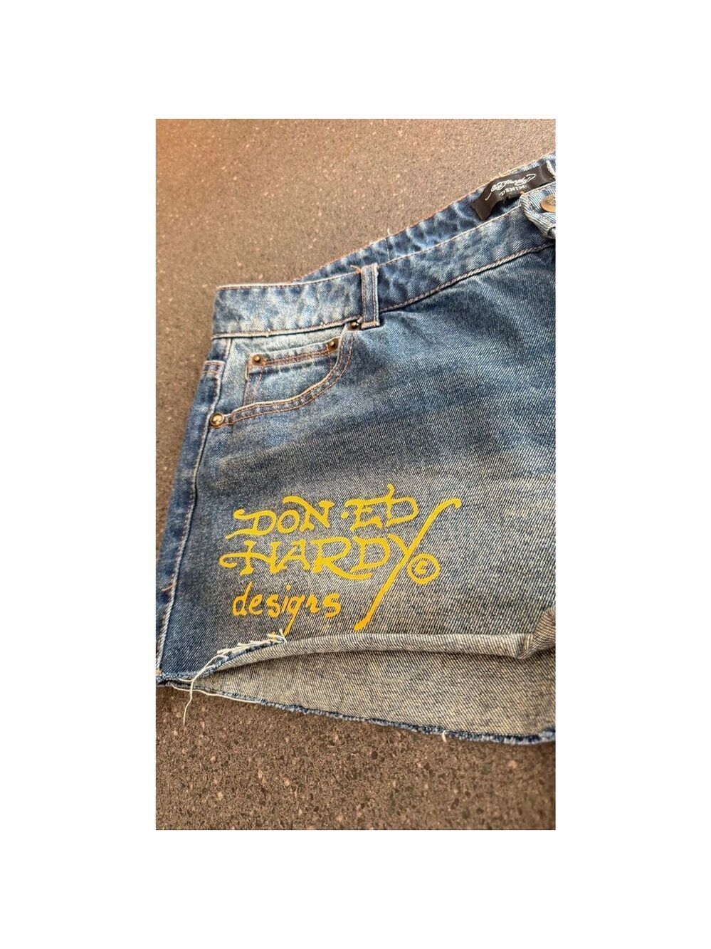 Vintage Ed Hardy Denim Mini Shorts - Picture 14 of 14
